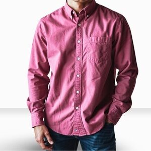 Vintage Y2K Abercrombie & Fitch Oxford Shirt Men’s S Pink Nantucket Red Relaxed